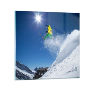 Impression sur verre - Image sur verre - Danse avec les montagnes - 70x70 cm