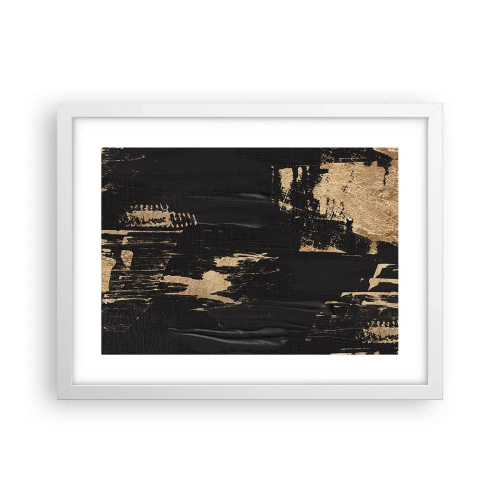 Affiche dans un cadre blanc - Poster - Empreinte du toucher - 40x30 cm