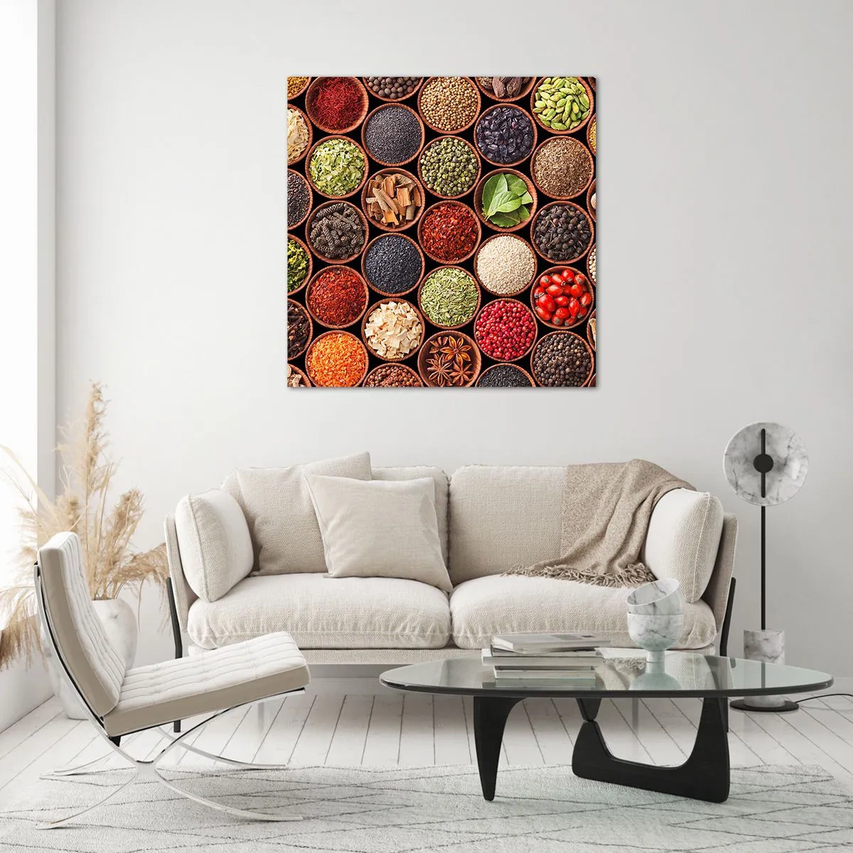 Impression sur verre - Image sur verre - Toutes les saveurs du monde - 40x40 cm