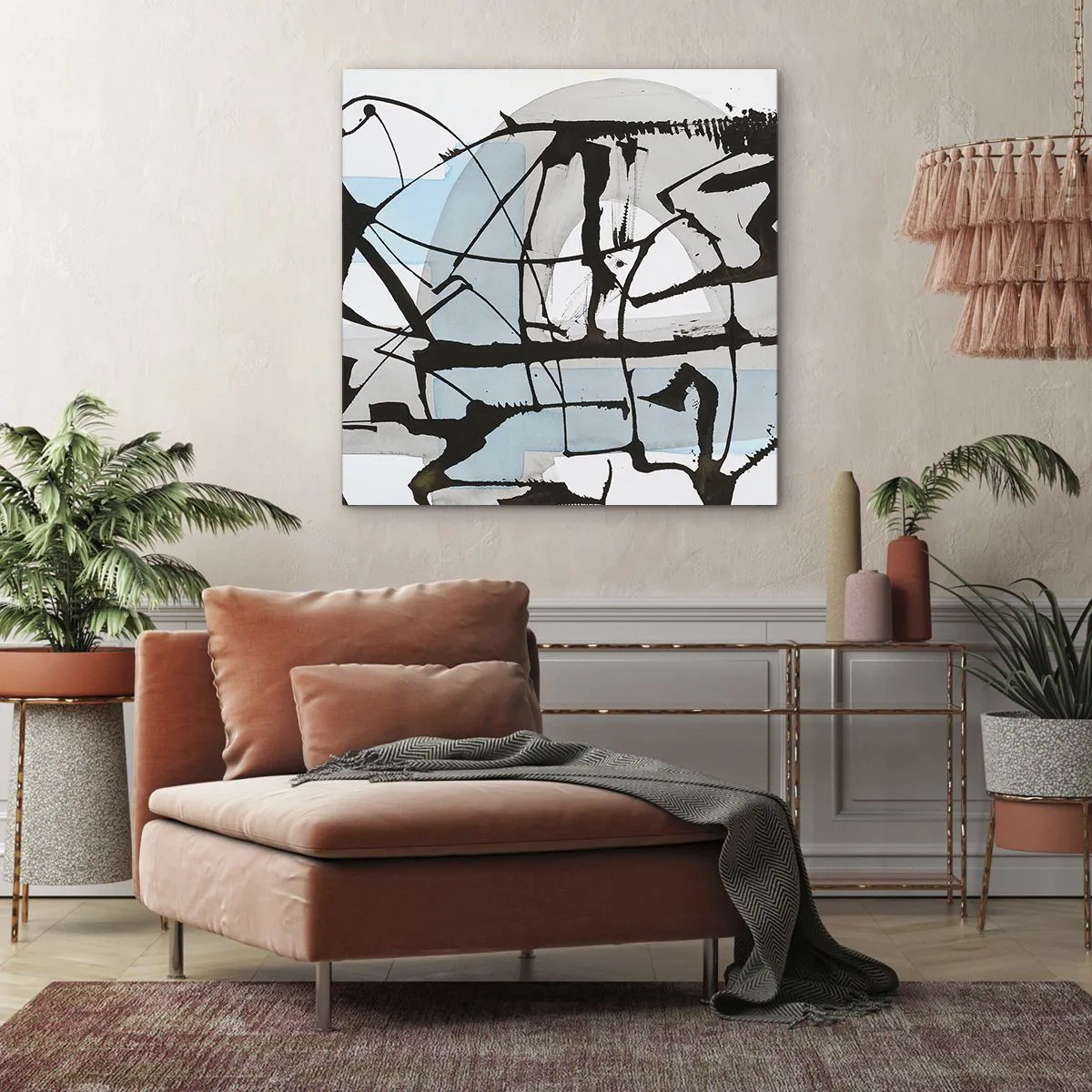 Impression sur toile - Image sur toile - Bleu malgré tout - 30x30 cm