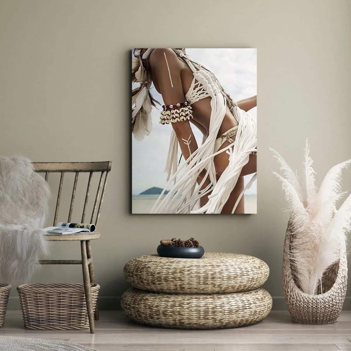 Impression sur toile - Image sur toile - Prêtresse du soleil - 65x120 cm