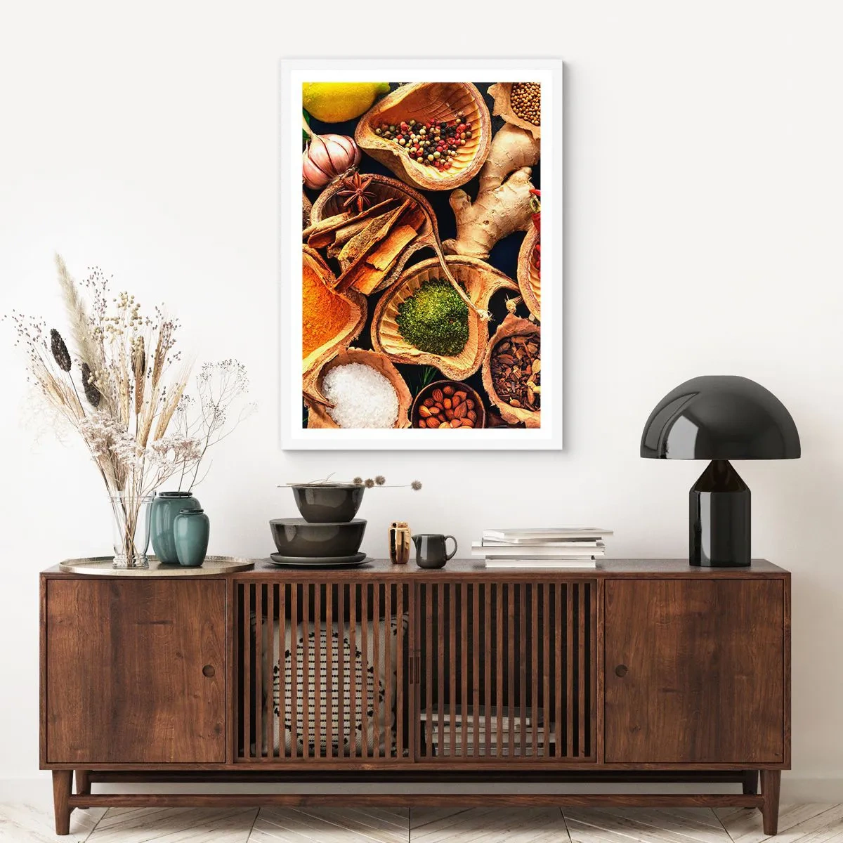 Affiche dans un cadre blanc - Poster - Prends ce que tu veux - 70x100 cm