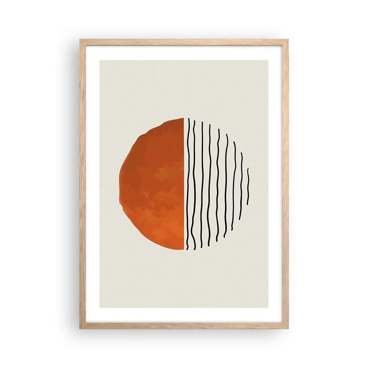 Affiche dans un chêne clair - Poster - Dans un climat japonnais - 50x70 cm