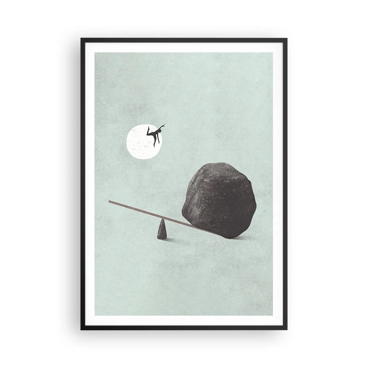 Affiche dans un cadre noir - Poster - Réalisation de ses rêves - 70x100 cm