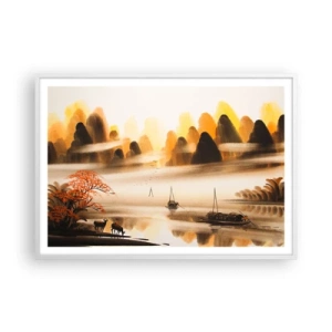 Affiche dans un cadre blanc - Poster - Plus loin que l'Extrême-Orient - 100x70 cm