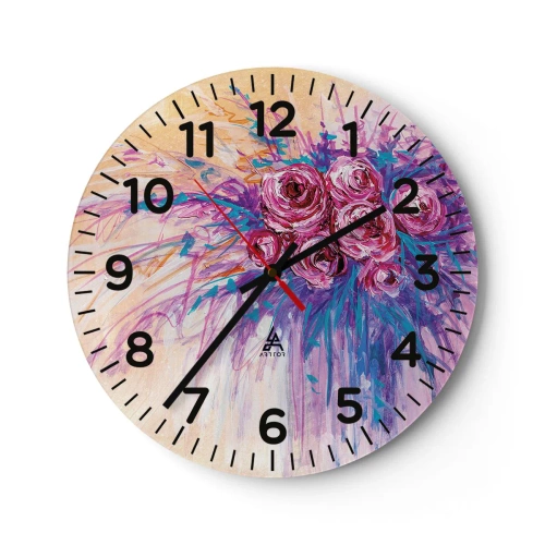 Horloge murale - Pendule murale - Fontaine aux roses - 40x40 cm