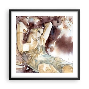 Affiche dans un cadre noir - Poster - D'humeur lilas - 50x50 cm