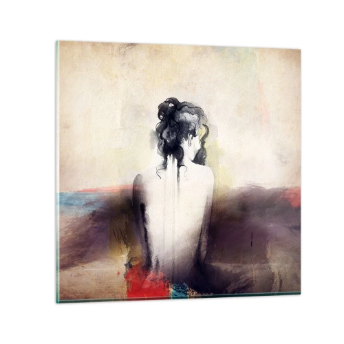 Impression sur verre - Image sur verre - Lignes lisses, formes ovales - 70x70 cm