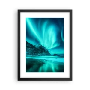 Affiche dans un cadre noir - Poster - Merveilles du Nord - 30x40 cm