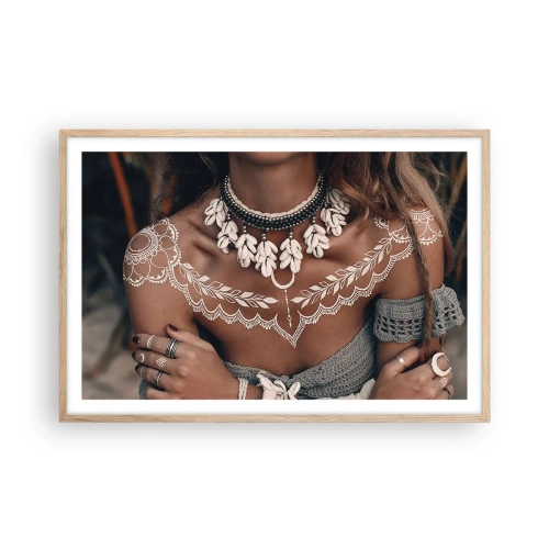 Affiche dans un chêne clair - Poster - Talismans, rituels de la féminité - 91x61 cm