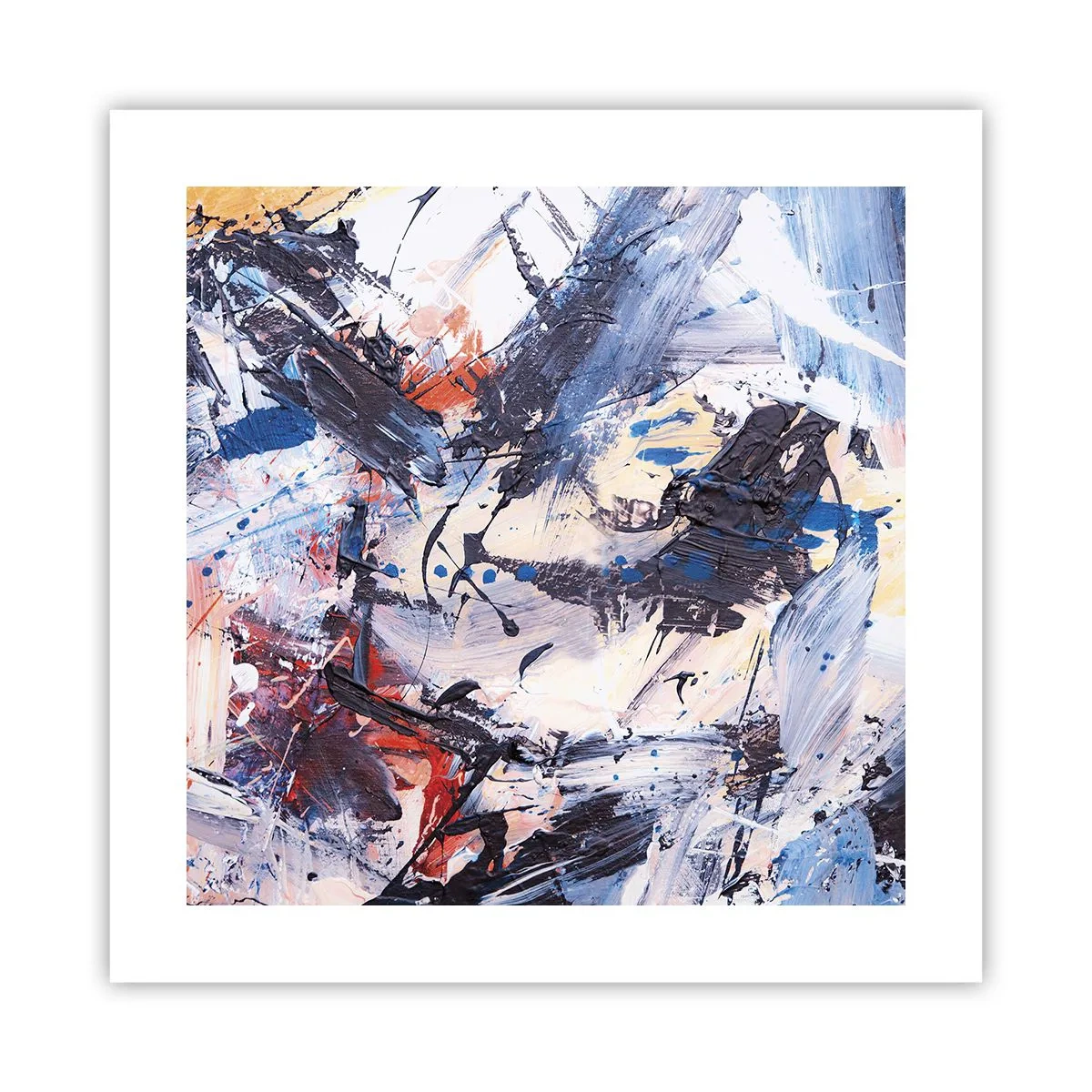 Affiche - Poster - La danse folle de l'abstrait - 40x40 cm