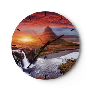 Horloge murale - Pendule murale - Vue de la terre du milieu - 40x40 cm