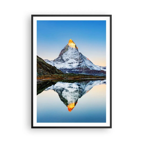 Affiche dans un cadre noir - Poster - Deux mondes - 70x100 cm