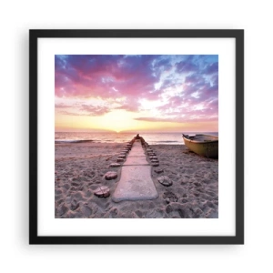 Affiche dans un cadre noir - Poster - Moment d'expérience profonde - 40x40 cm