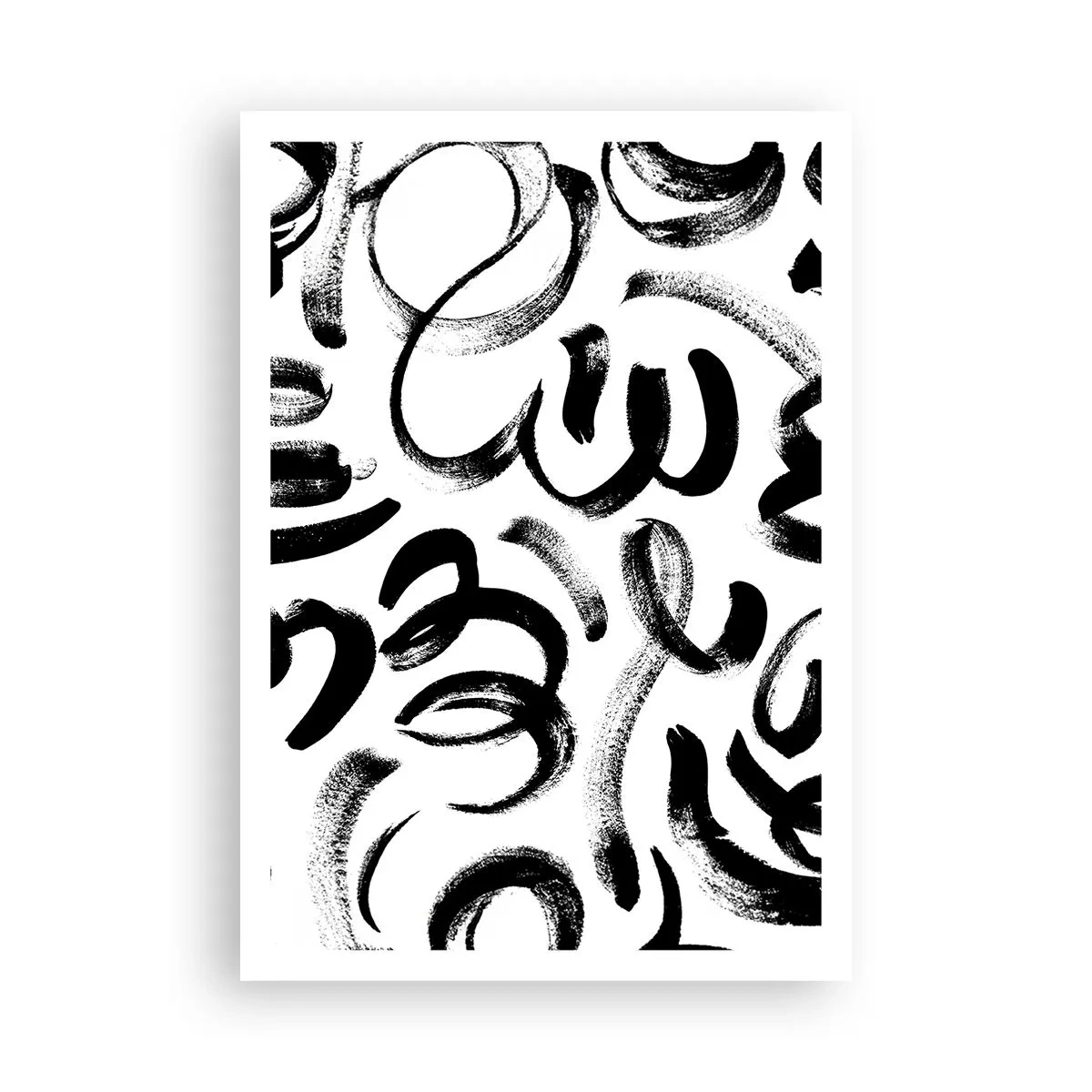 Affiche - Poster - Noir sur blanc - 70x100 cm