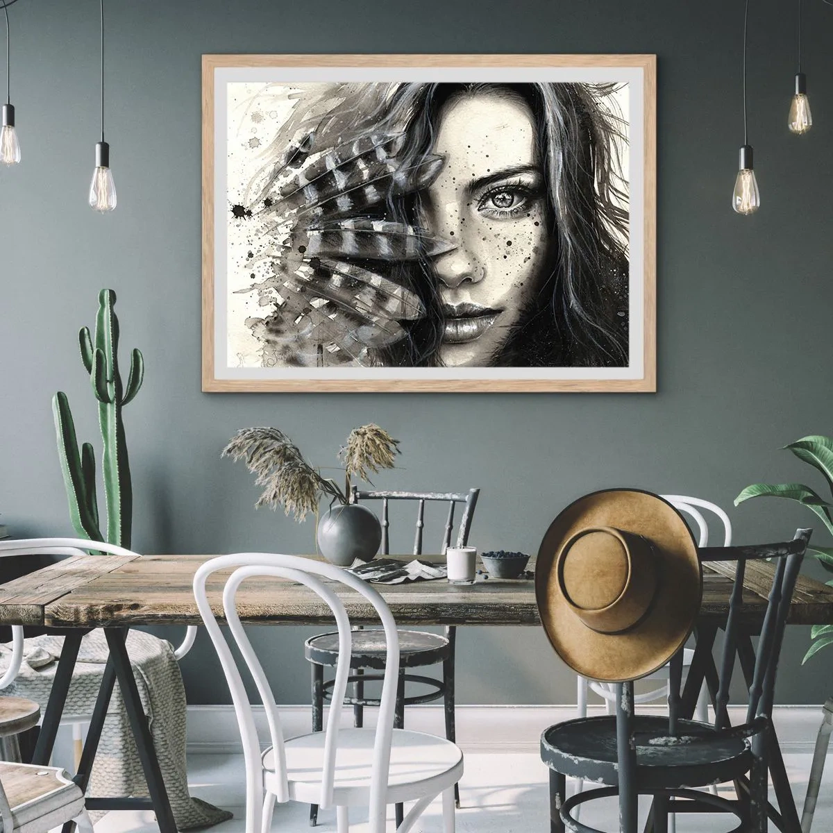 Affiche dans un chêne clair - Poster - Beauté sauvage - 70x50 cm