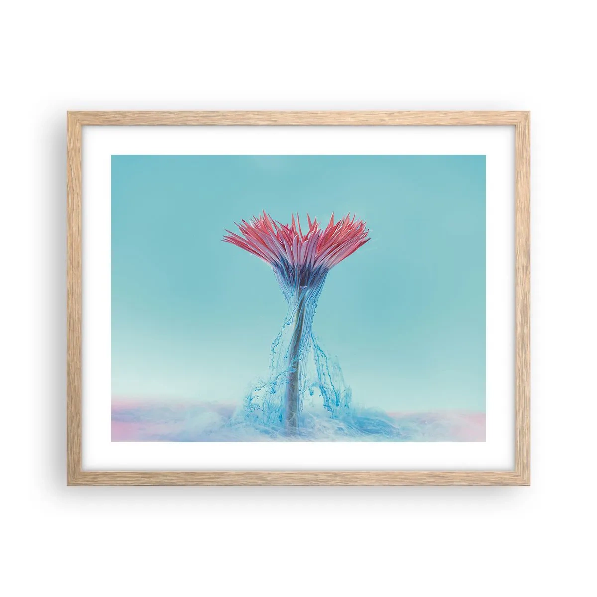 Affiche dans un chêne clair - Poster - Dans une étreinte vivifiante - 50x40 cm