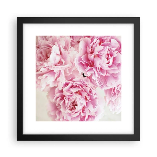Affiche dans un cadre noir - Poster - En glamour rose - 30x30 cm