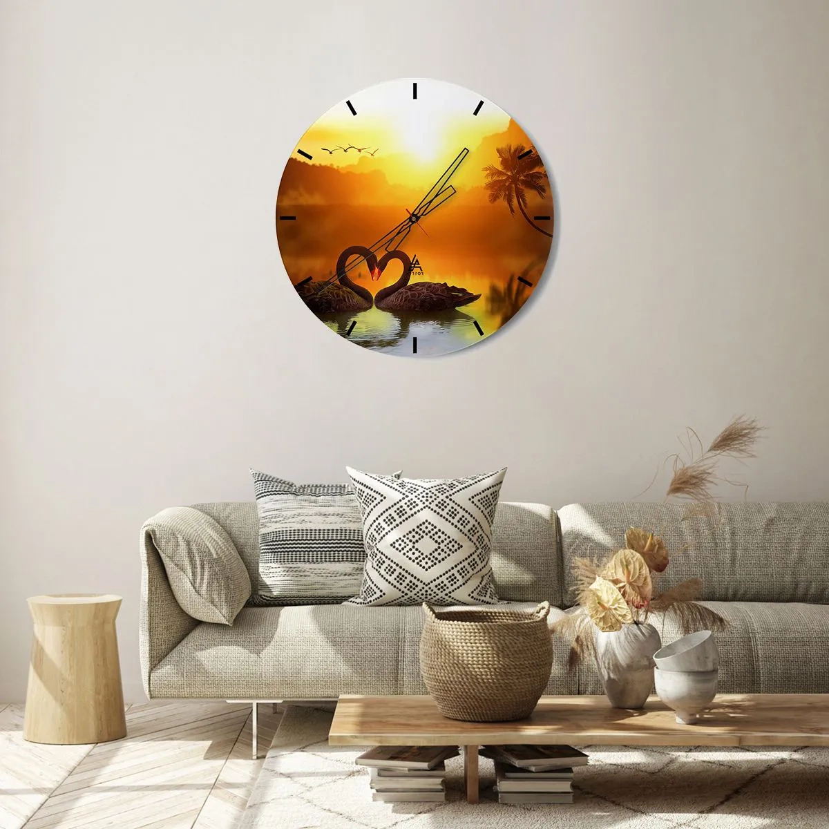 Horloge murale - Pendule murale - Tout va ensemble - 30x30 cm