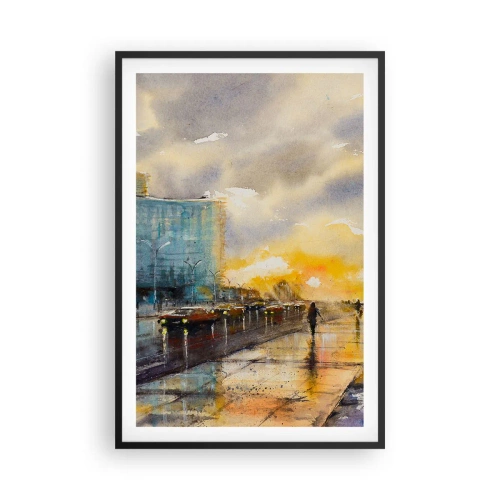 Affiche dans un cadre noir - Poster - La vie sur le rivage - 61x91 cm