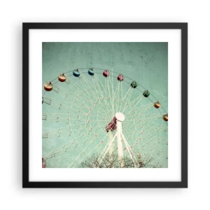 Affiche dans un cadre noir - Poster - Nous vous invitons à vous amuser - 40x40 cm