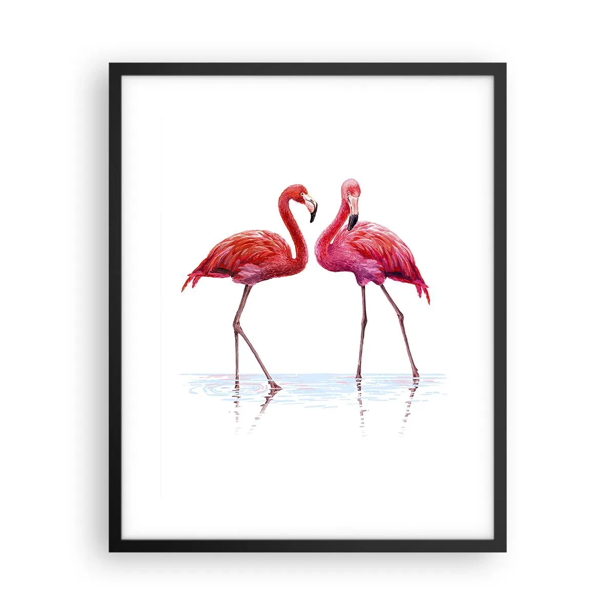 Affiche dans un cadre noir - Poster - Rendez-vous rose - 40x50 cm