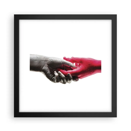 Affiche dans un cadre noir - Poster - Ensemble, bien que différents - 30x30 cm