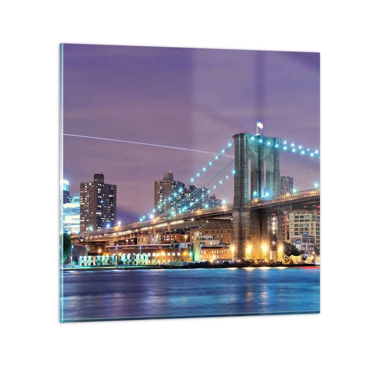 Impression sur verre - Image sur verre - Depuis de nombreuses années le pont de Brooklyn - 70x70 cm