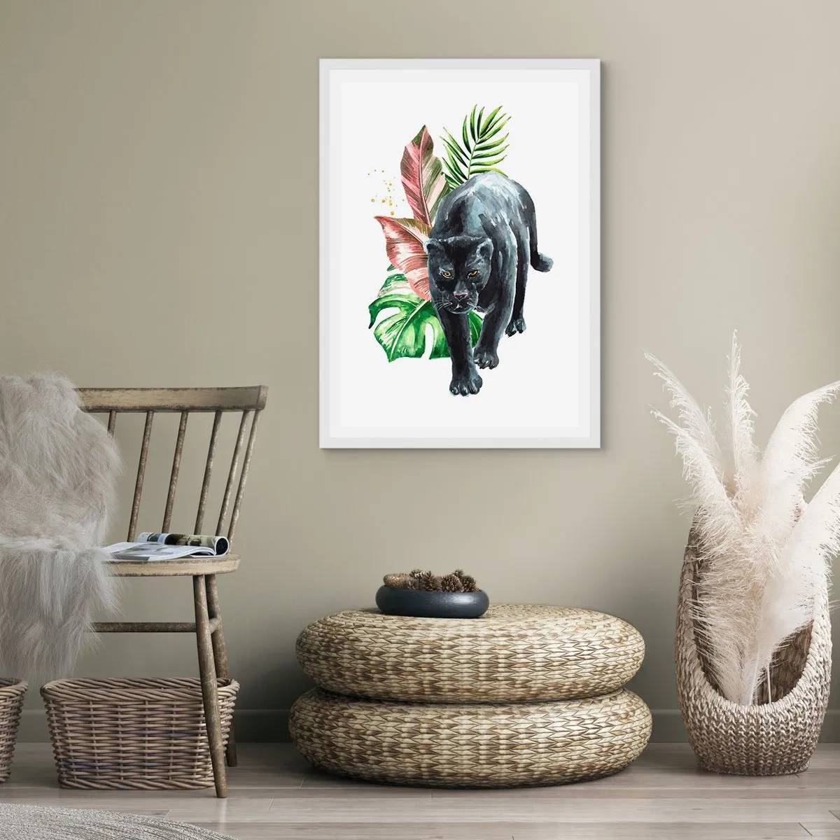 Affiche dans un cadre blanc - Poster - Sauvagerie du coeur - 61x91 cm