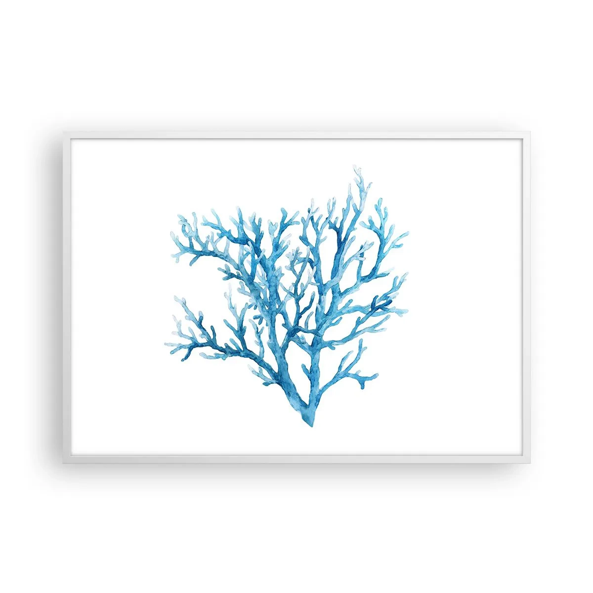 Affiche dans un cadre blanc - Poster - Filigrane nautique - 100x70 cm