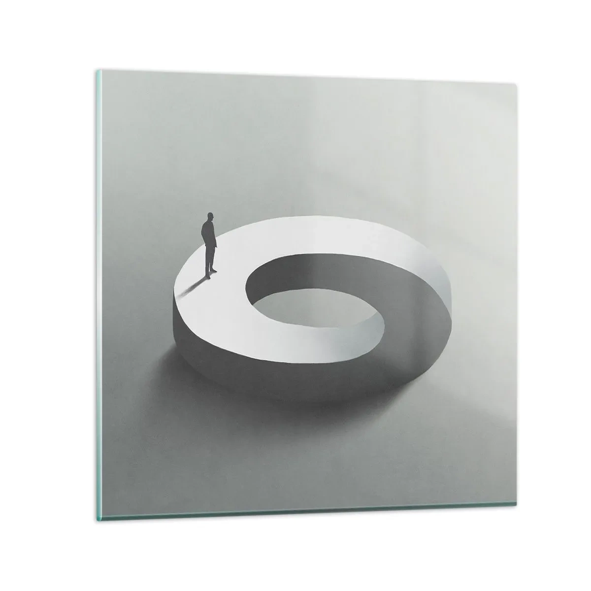 Impression sur verre - Image sur verre - Et sois intelligent ici - 60x60 cm