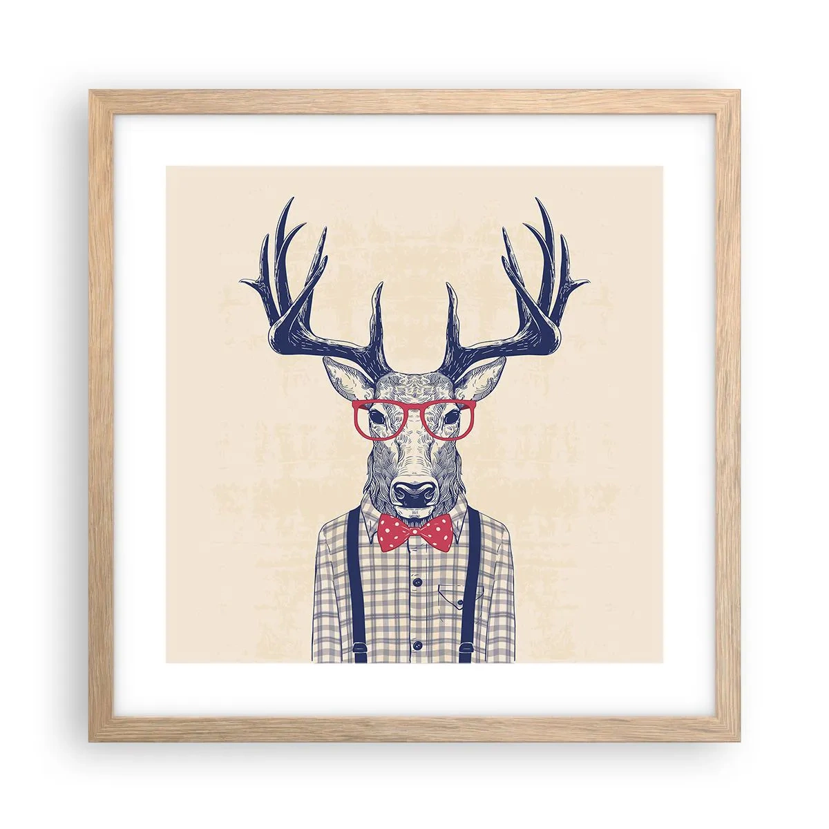 Affiche dans un chêne clair - Poster - Une extravagance amusante - 40x40 cm