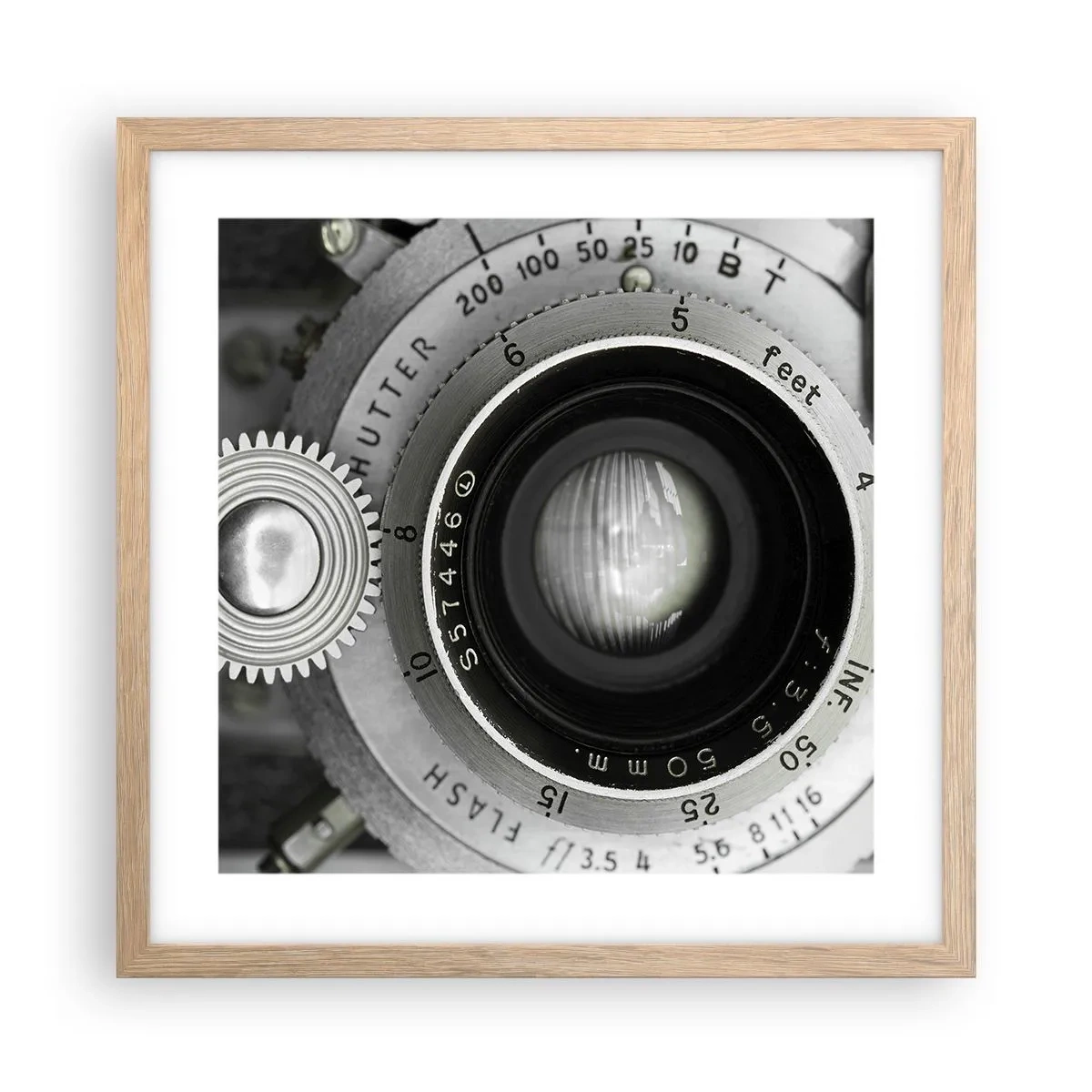 Affiche dans un chêne clair - Poster - Histoire d'Hollywood - 40x40 cm