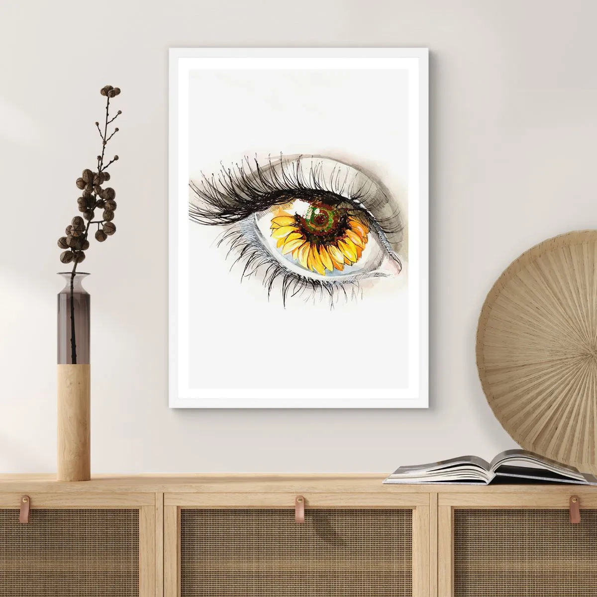 Affiche dans un cadre blanc - Poster - Un look aussi chaud que l'été - 40x50 cm