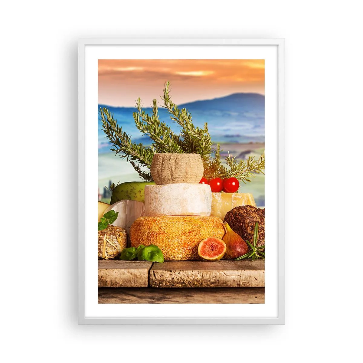 Affiche dans un cadre blanc - Poster - La joie de vivre à l'italienne - 50x70 cm