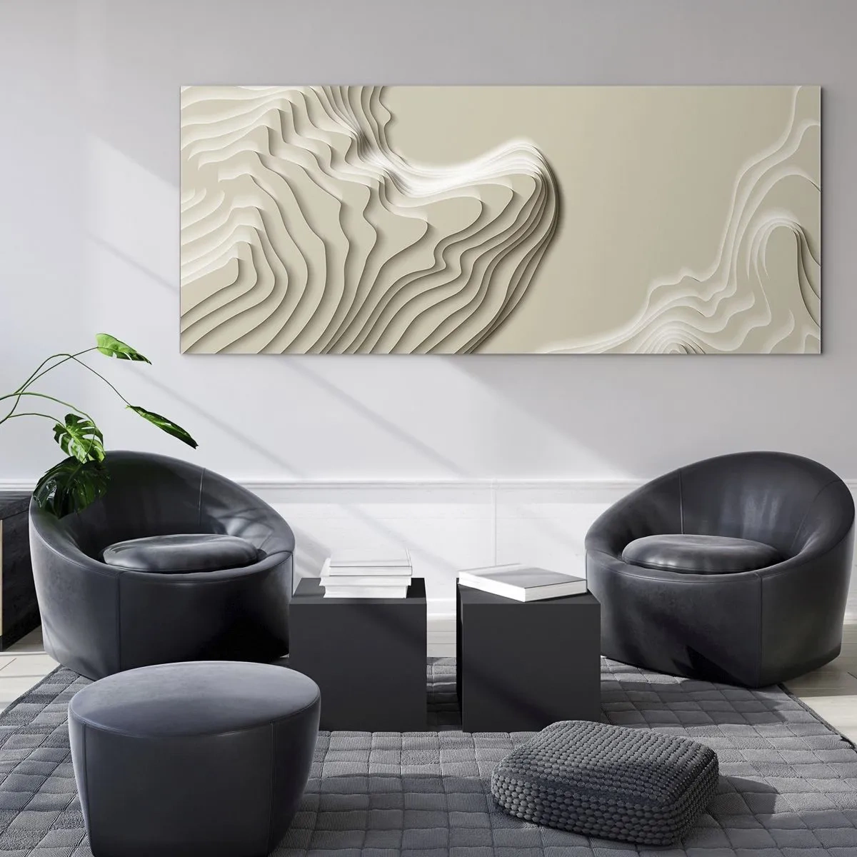 Impression sur verre - Image sur verre - Topographie artistique - 90x30 cm