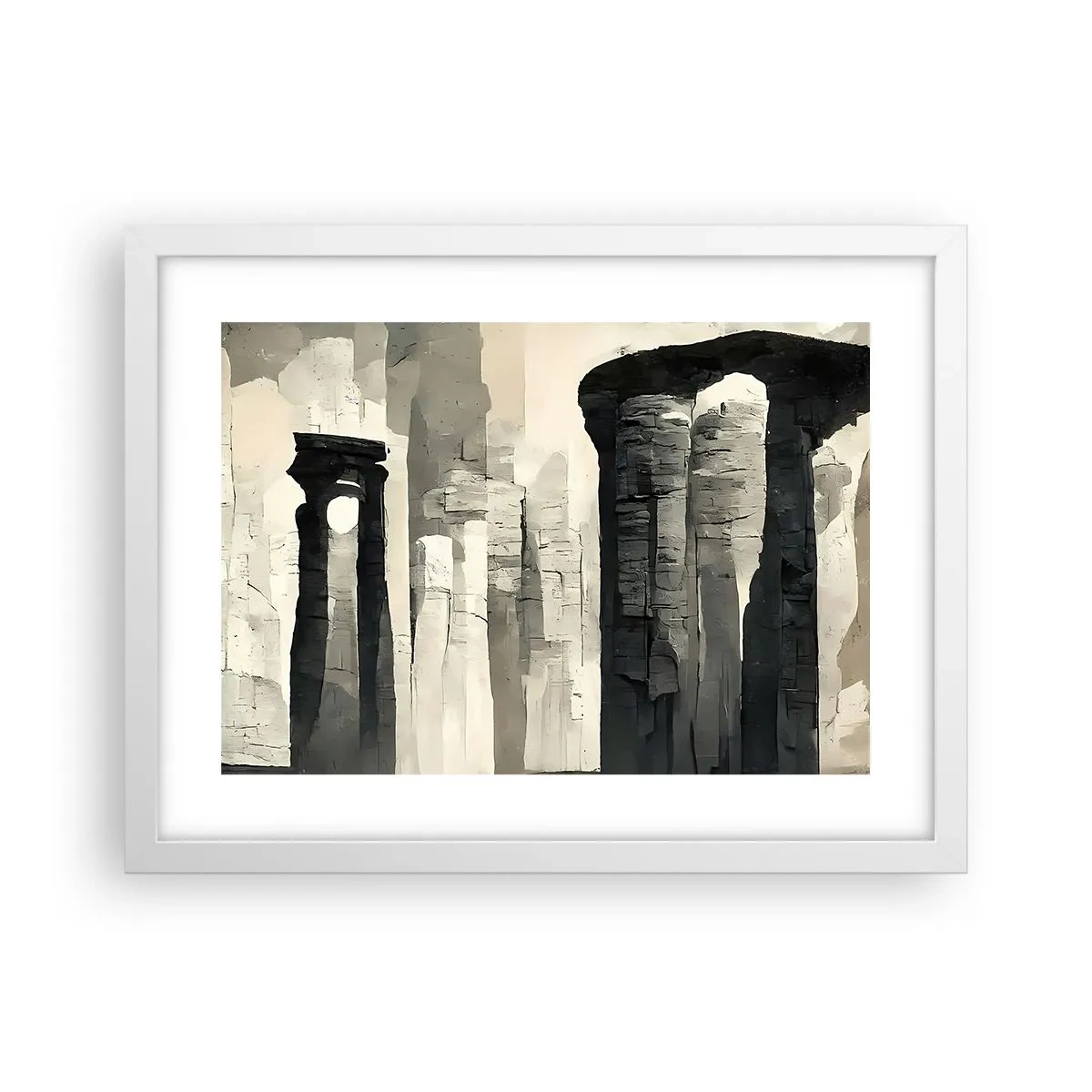 Affiche dans un cadre blanc - Poster - La majesté de l'Antiquité - 40x30 cm