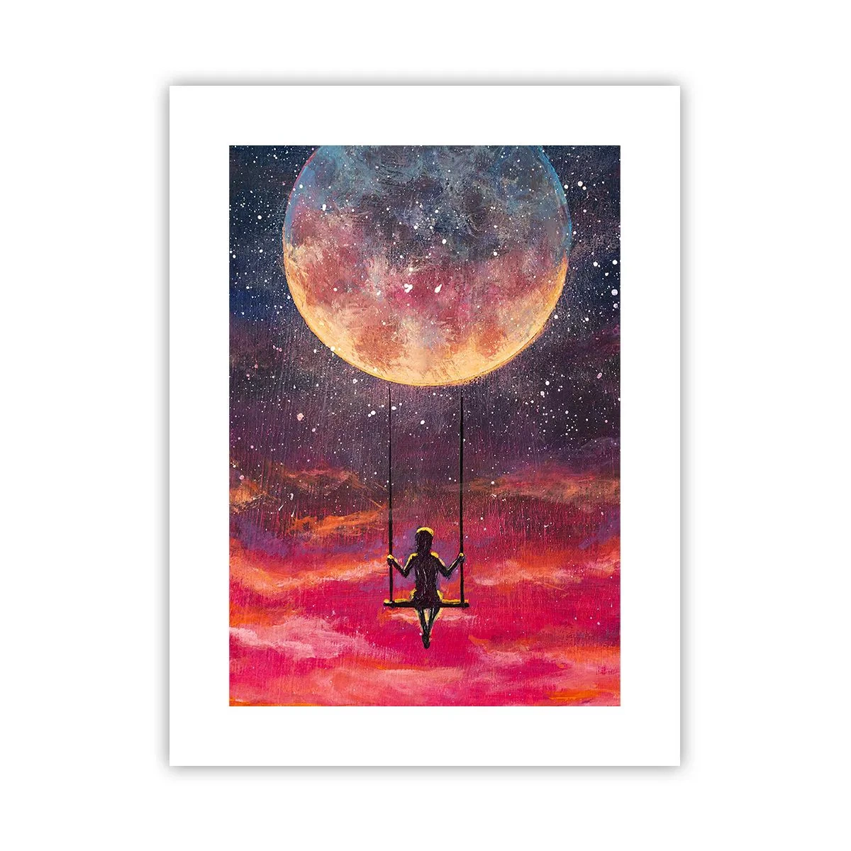 Affiche - Poster - Se balancer dans les nuages - 30x40 cm