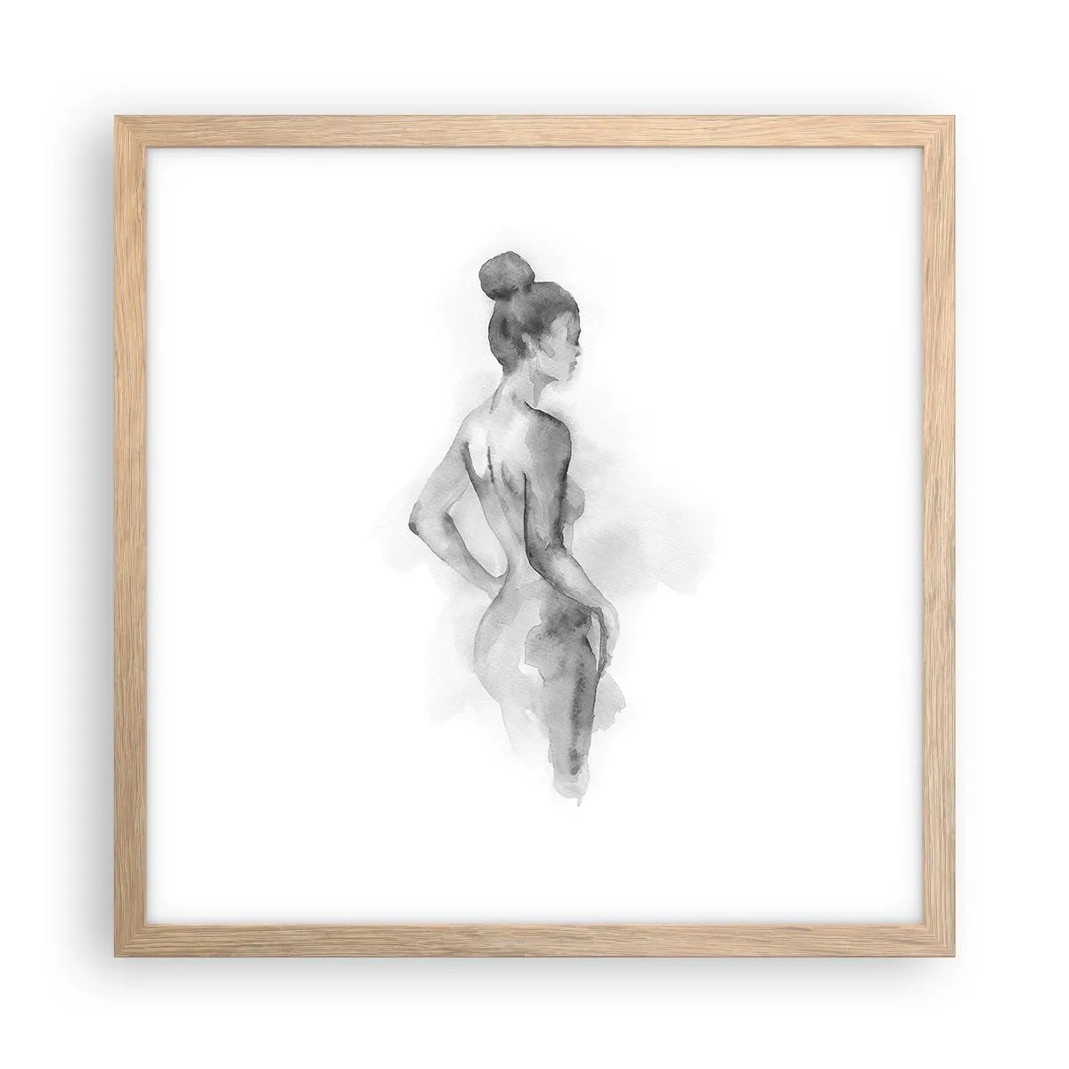 Affiche dans un chêne clair - Poster - Belle comme une peinture - 40x40 cm