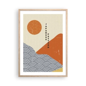 Affiche dans un chêne clair - Poster - Dans l'esprit japonais - 50x70 cm