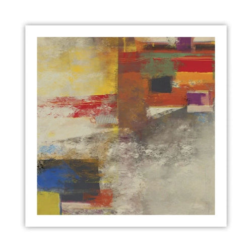 Affiche - Poster - Géométrie des couleurs - 60x60 cm