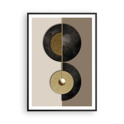 Affiche dans un cadre noir - Poster - Variations autour du cercle - 70x100 cm