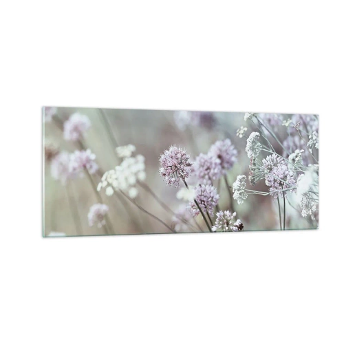 Impression sur verre - Image sur verre - Herbes douces en filigrane - 100x40 cm