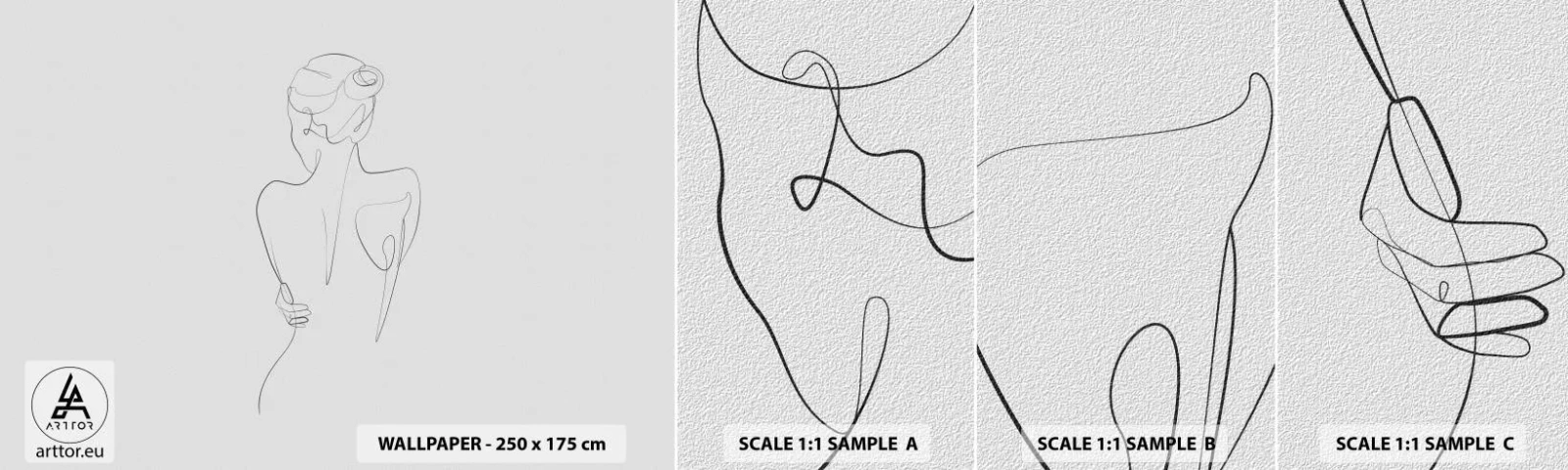 Échantillon de Papier Peint Autocollant Deluxe Sticker - Musique corporelle - Graphique, Corps, Morceau - 100x30 cm