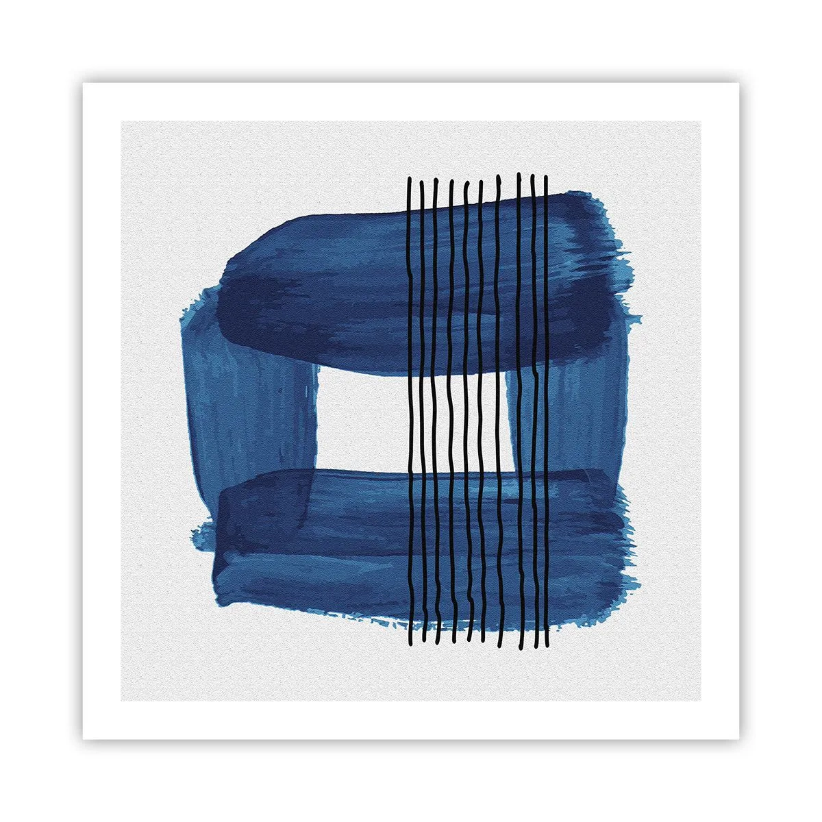 Affiche - Poster - Composition noire-bleue - 60x60 cm