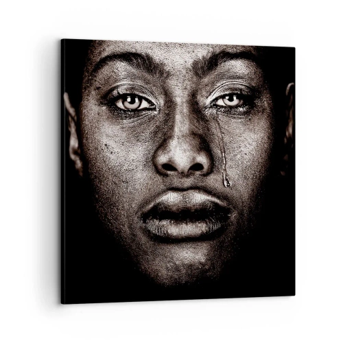 Impression sur toile - Image sur toile - Une larme - 60x60 cm