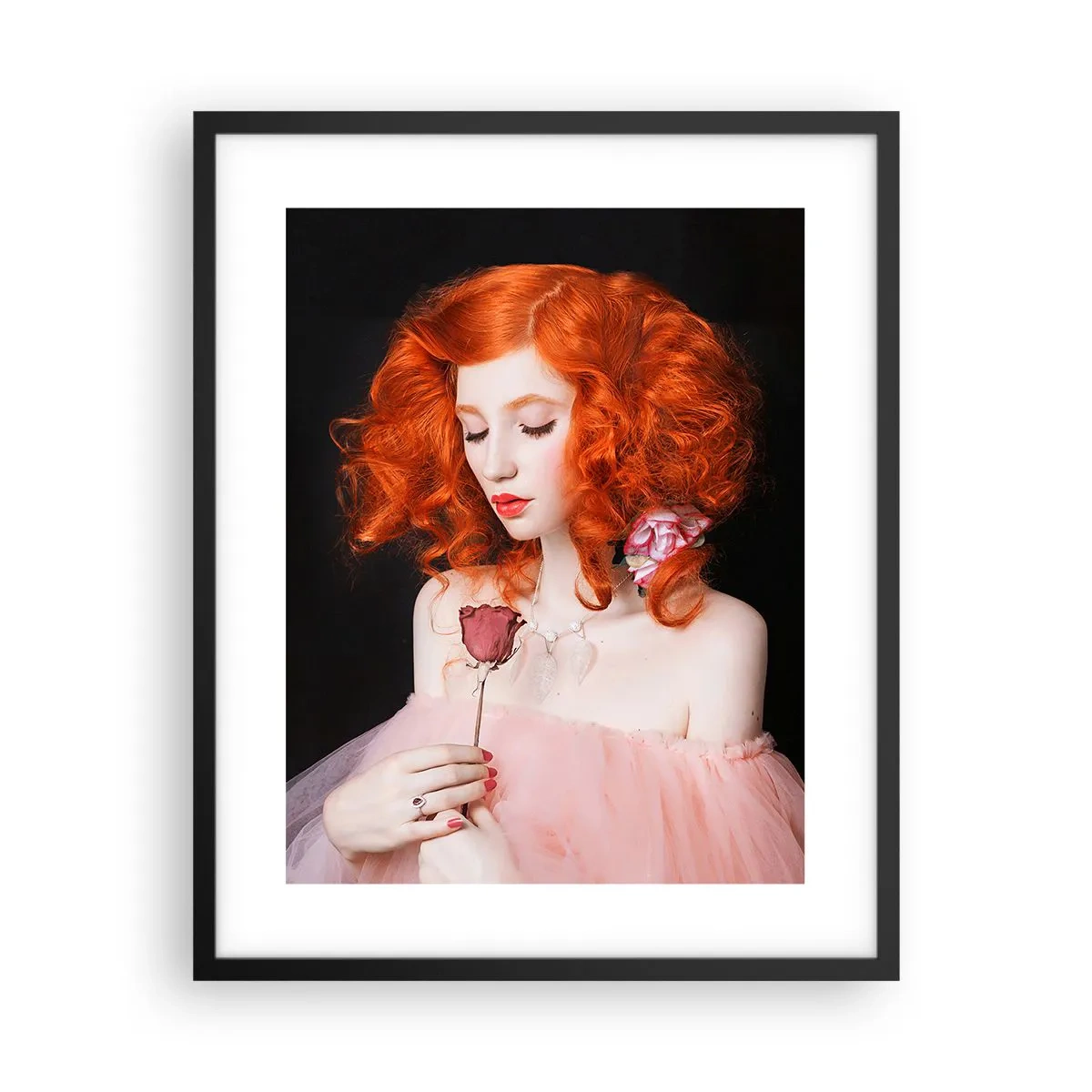 Affiche dans un cadre noir - Poster - De style baroque - 40x50 cm