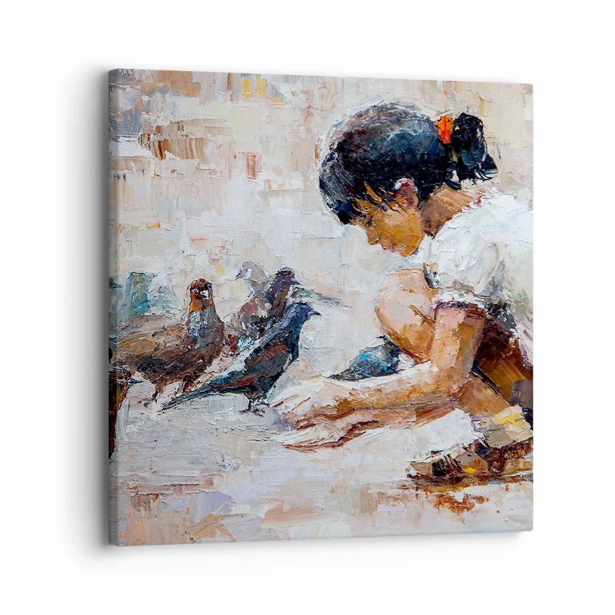 Impression sur toile - Image sur toile - Les plus petits et les plus gentils - 30x30 cm