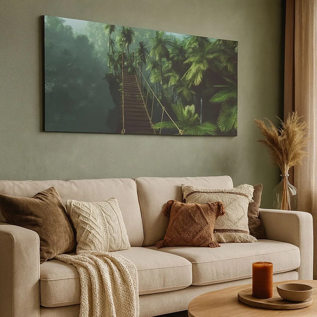 Impression sur toile - Image sur toile - Au fil de la verdure - 100x40 cm