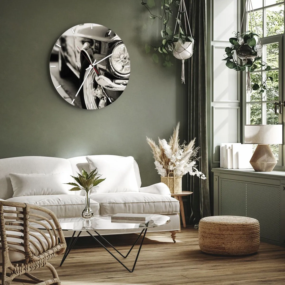 Horloge murale - Pendule murale - Brillance permanente - 40x40 cm